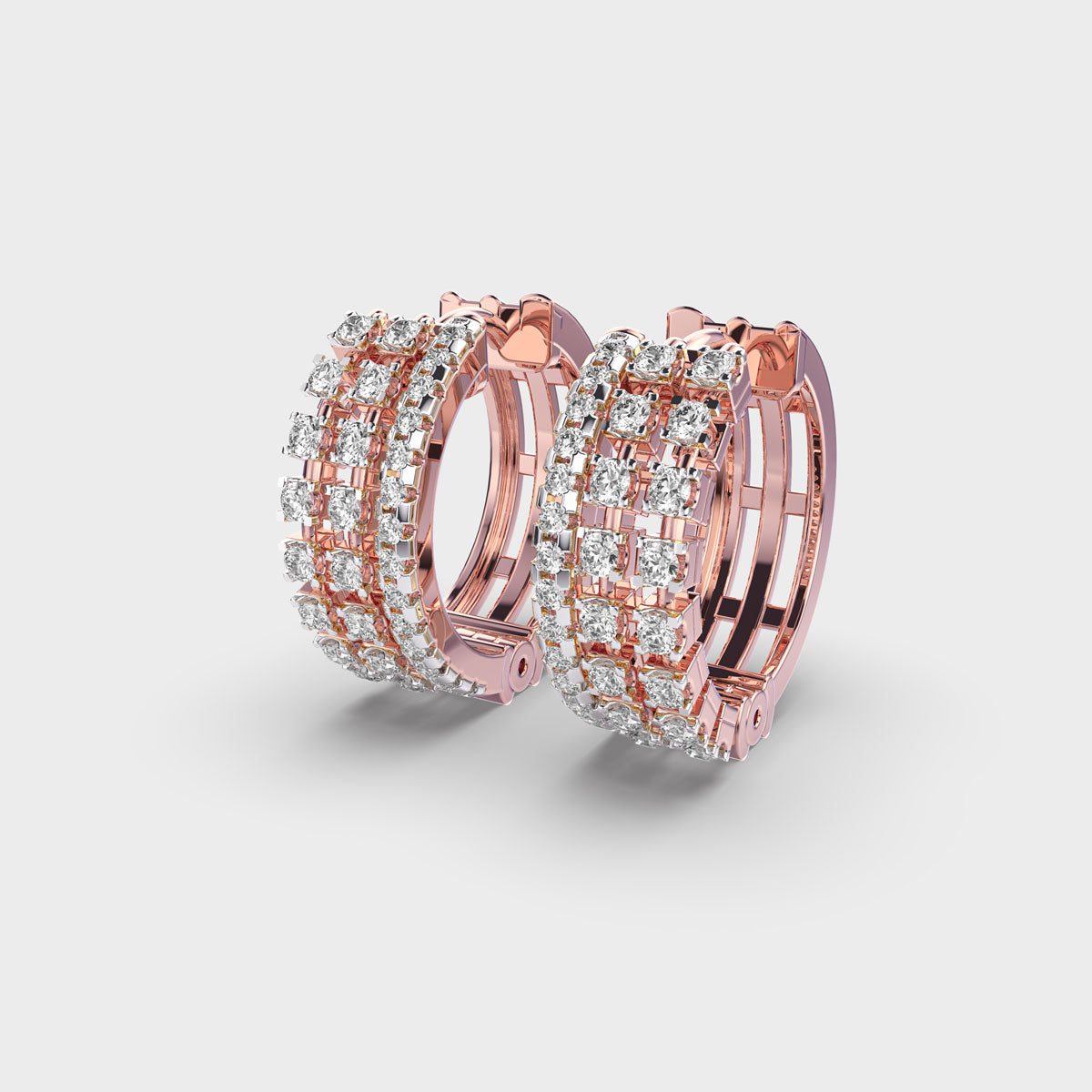 Diamond Hoop Earrings.