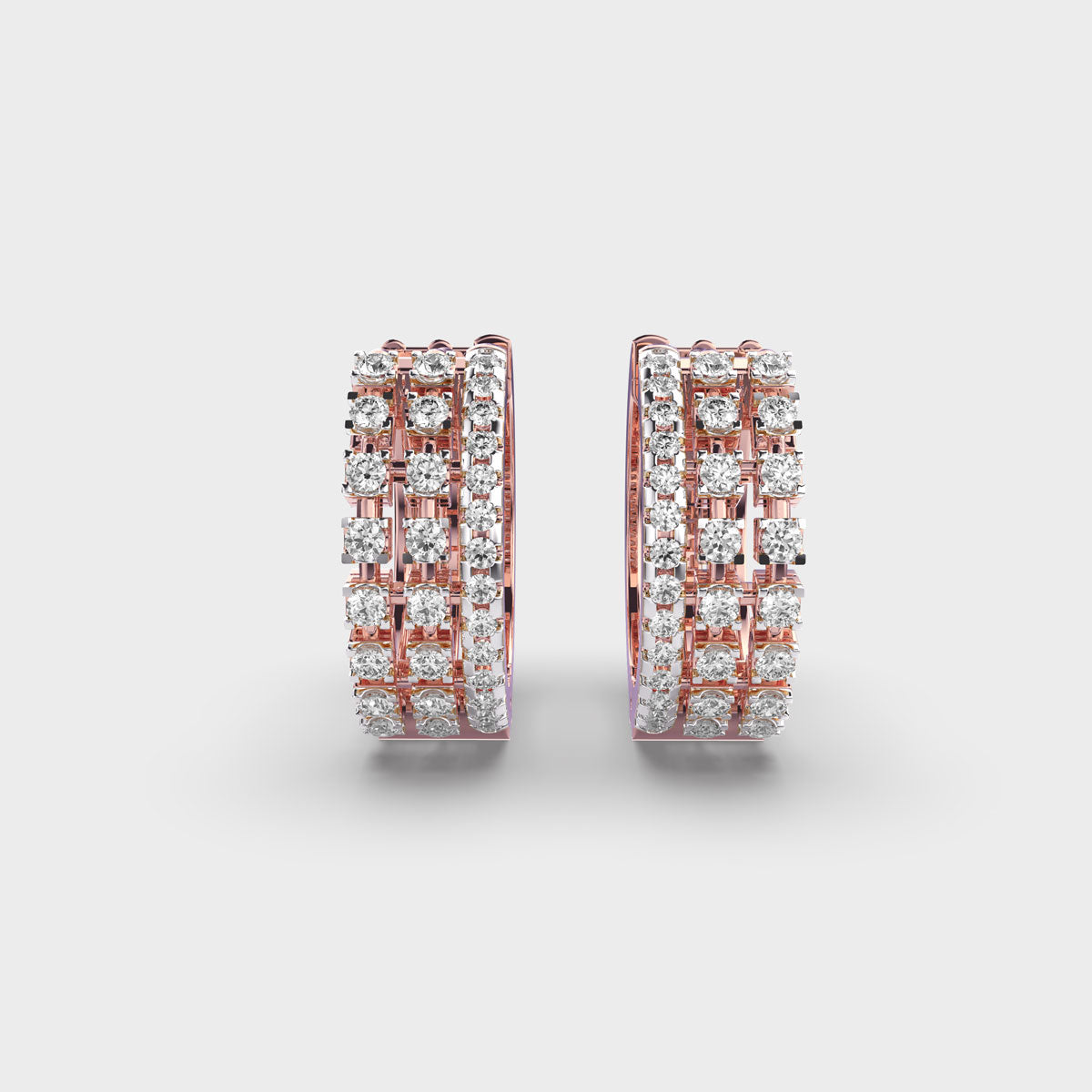 Diamond Hoop Earrings.