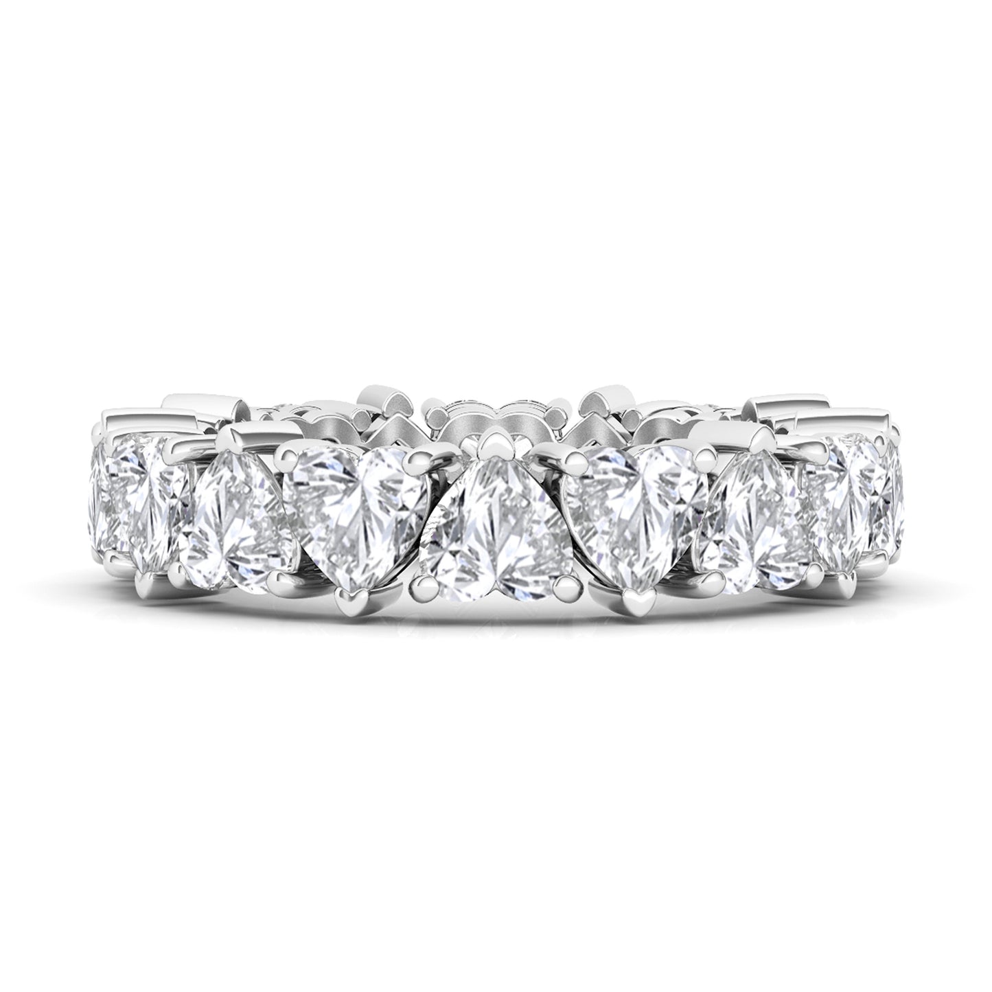 Alternating Heart Diamond Eternity Band