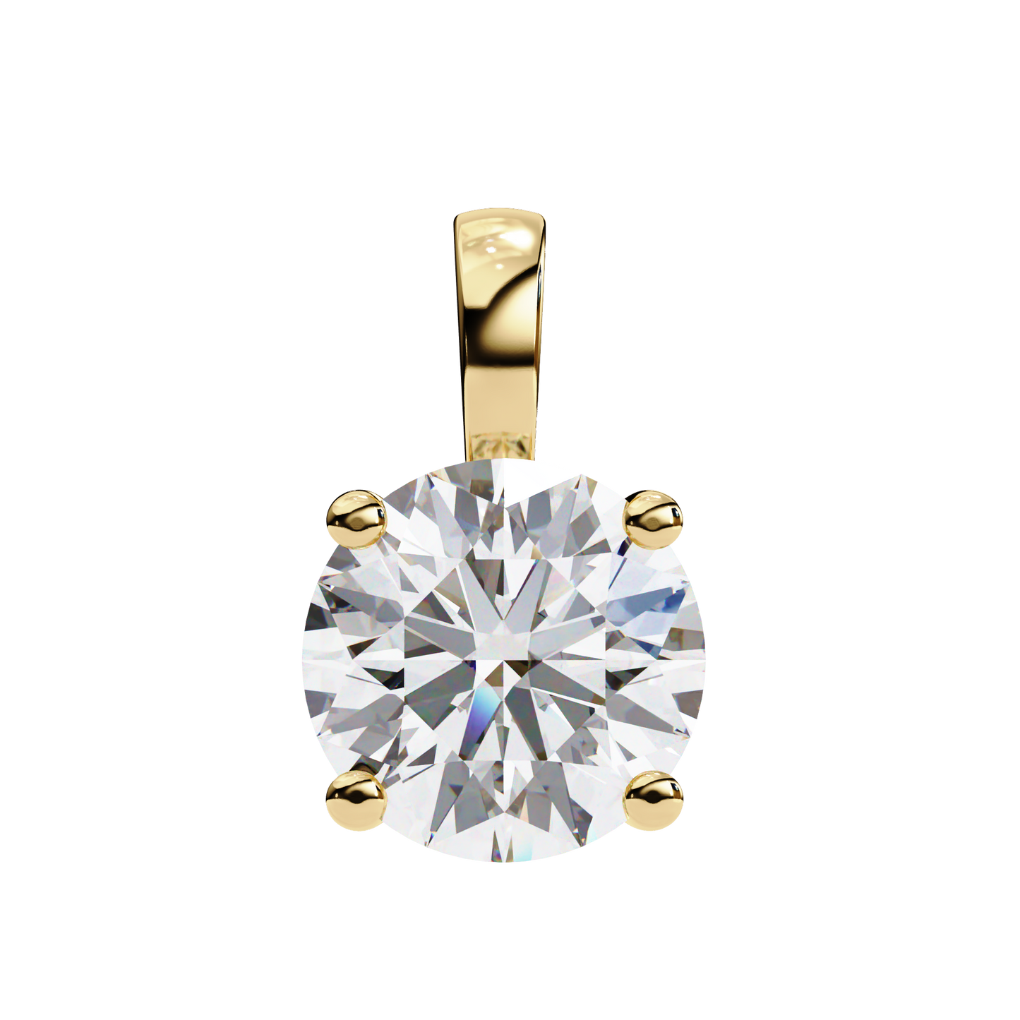 Round Solitaire Pendant (Without Chain)