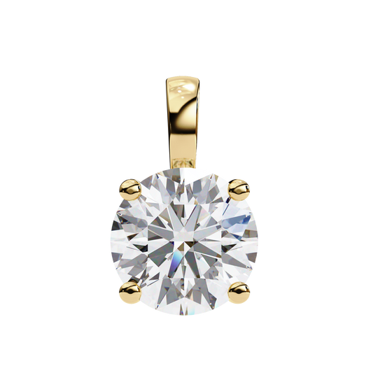 Round Solitaire Pendant (Without Chain)