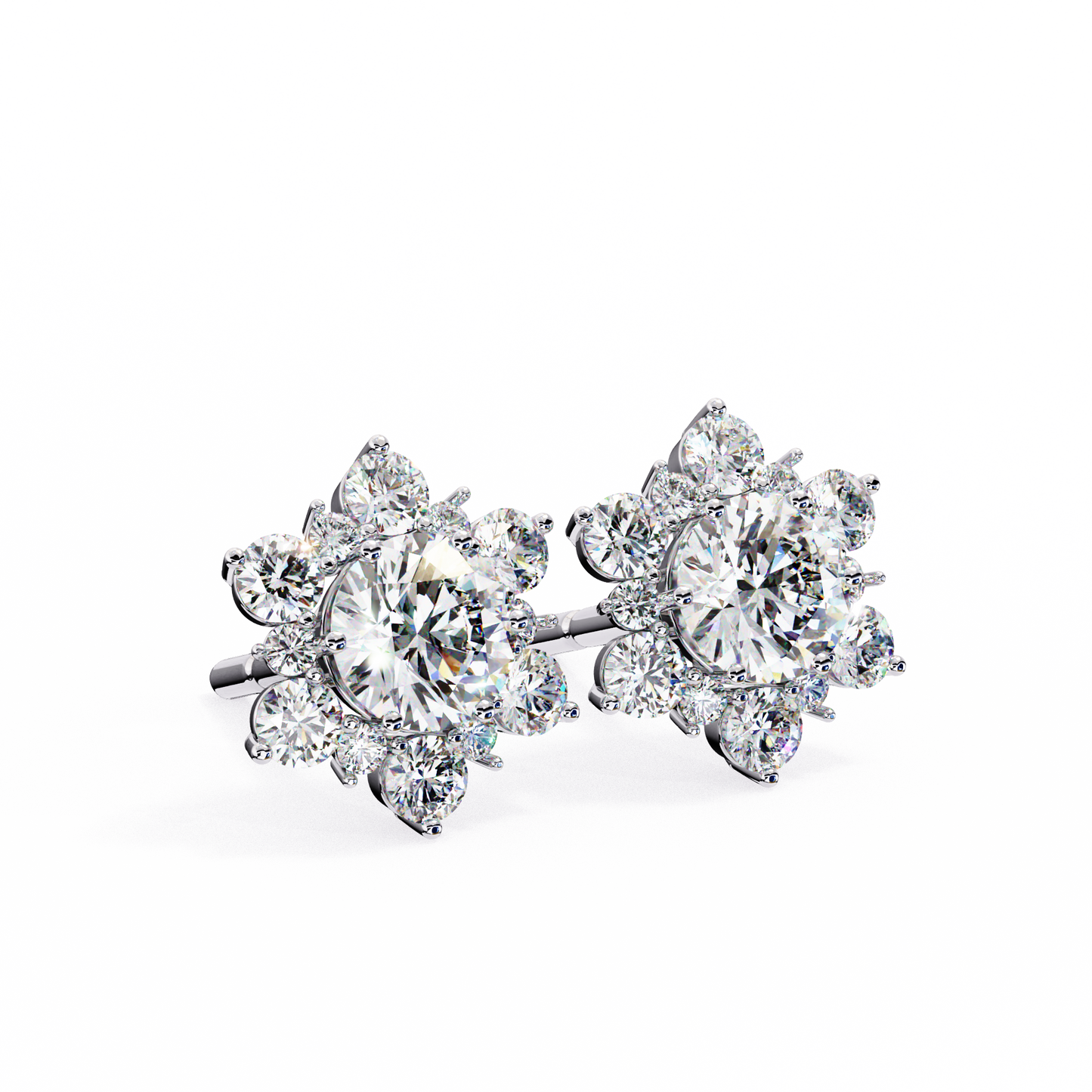 Classic Round Halo Studs.