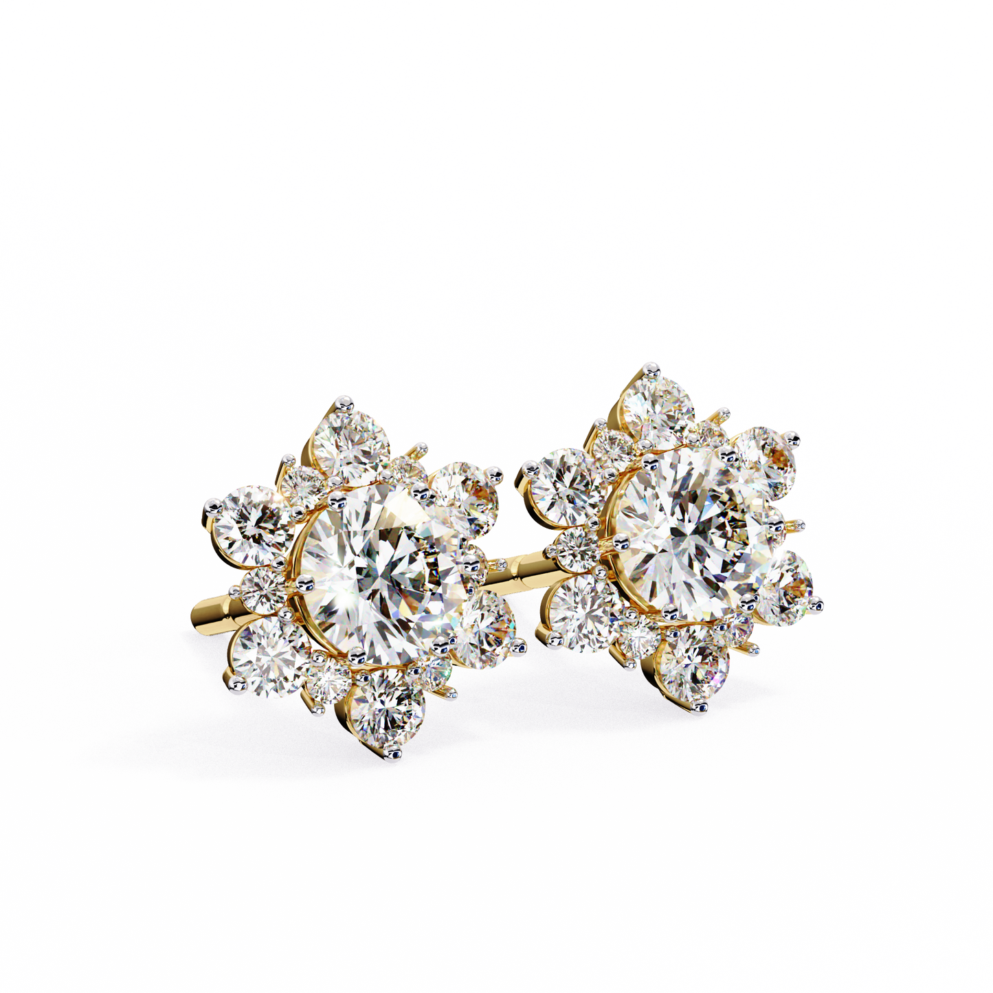 Classic Round Halo Studs.