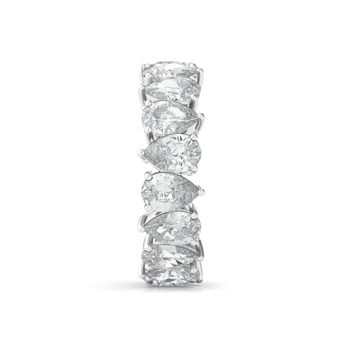 Alternating Pear Diamond Eternity Band