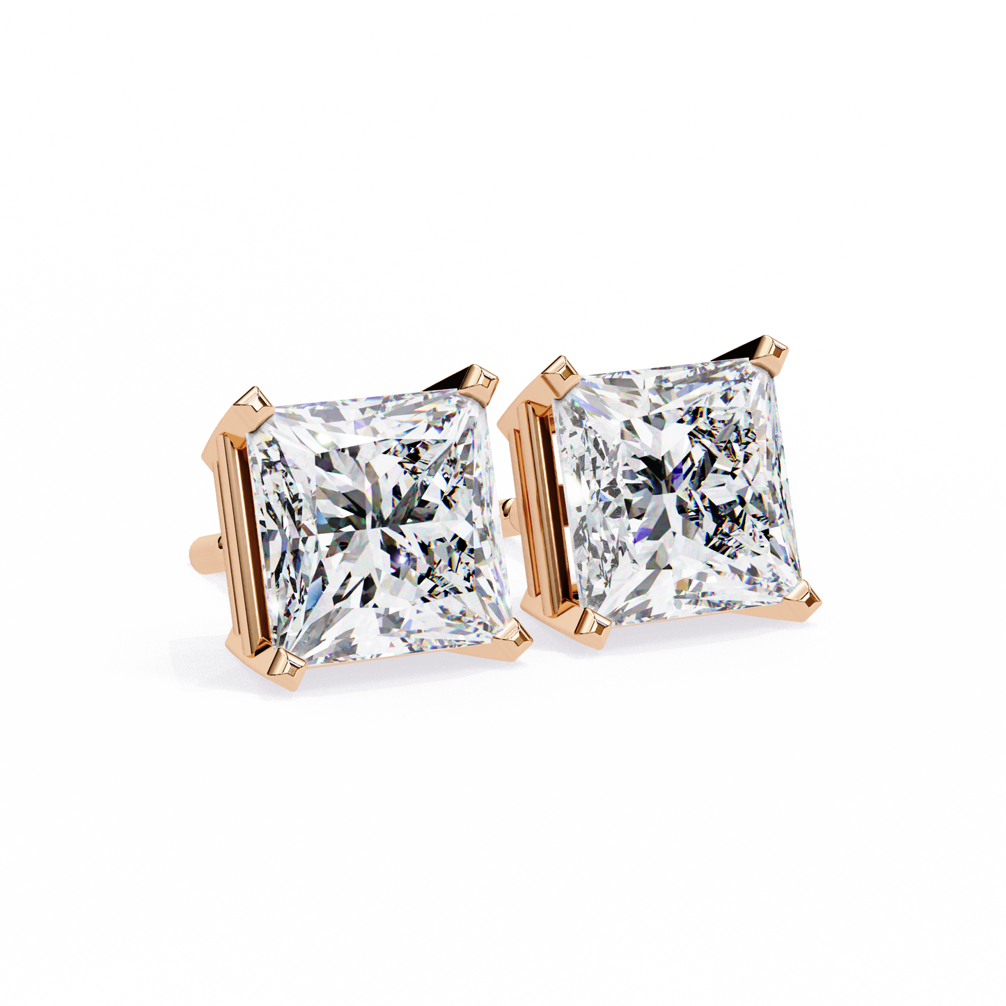 Princess Solitaire Studs