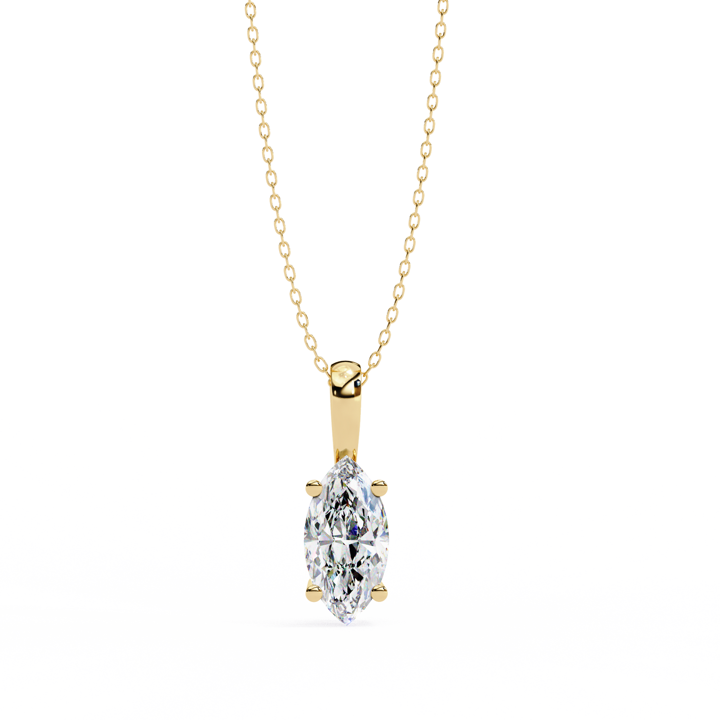 Marquise Solitaire Pendant (Without Chain)