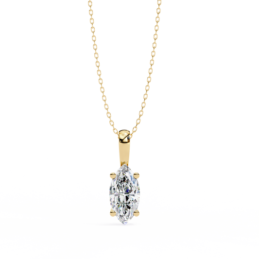 Marquise Solitaire Pendant (Without Chain)