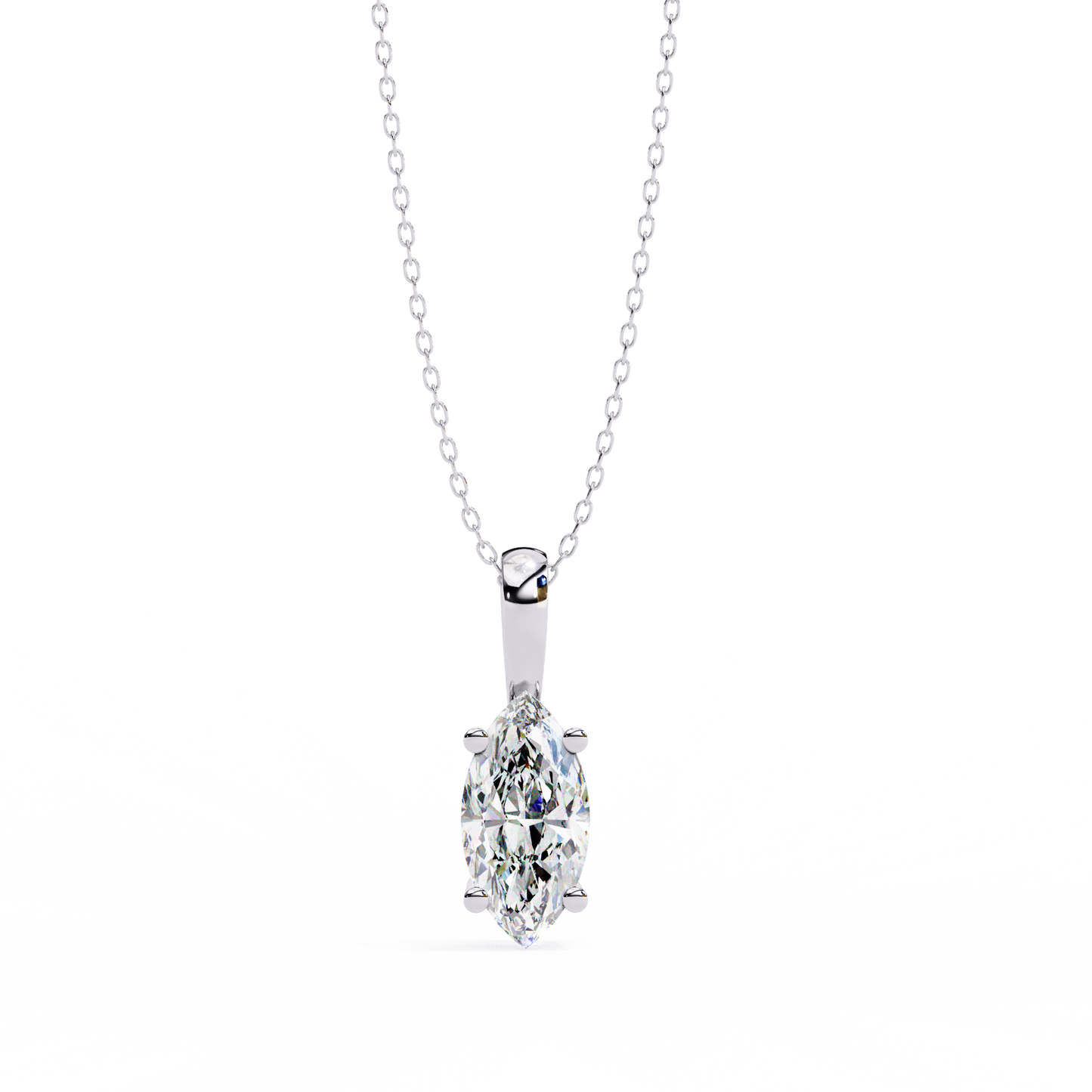 Marquise Solitaire Pendant (Without Chain)