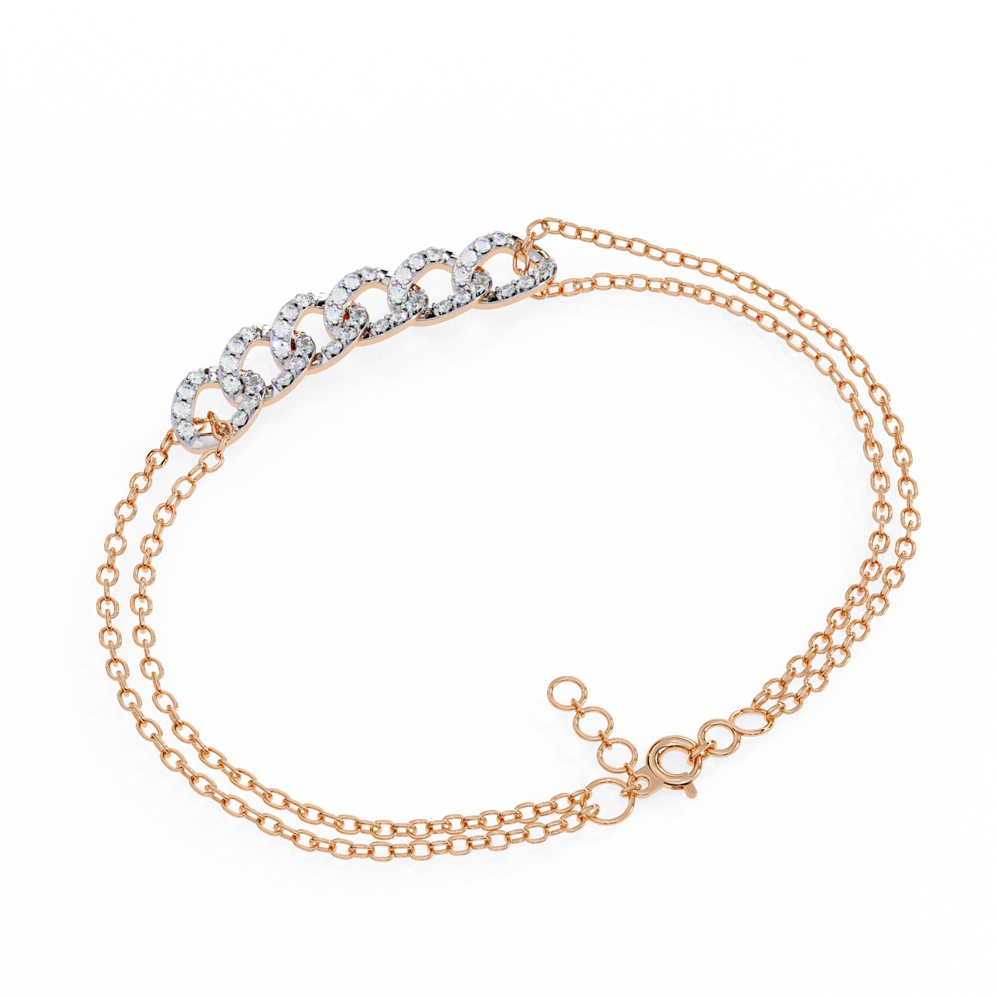Linked Crystal Chain Bracelet