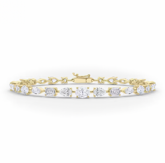 Mix Fancy Shape Tennis Bracelet.