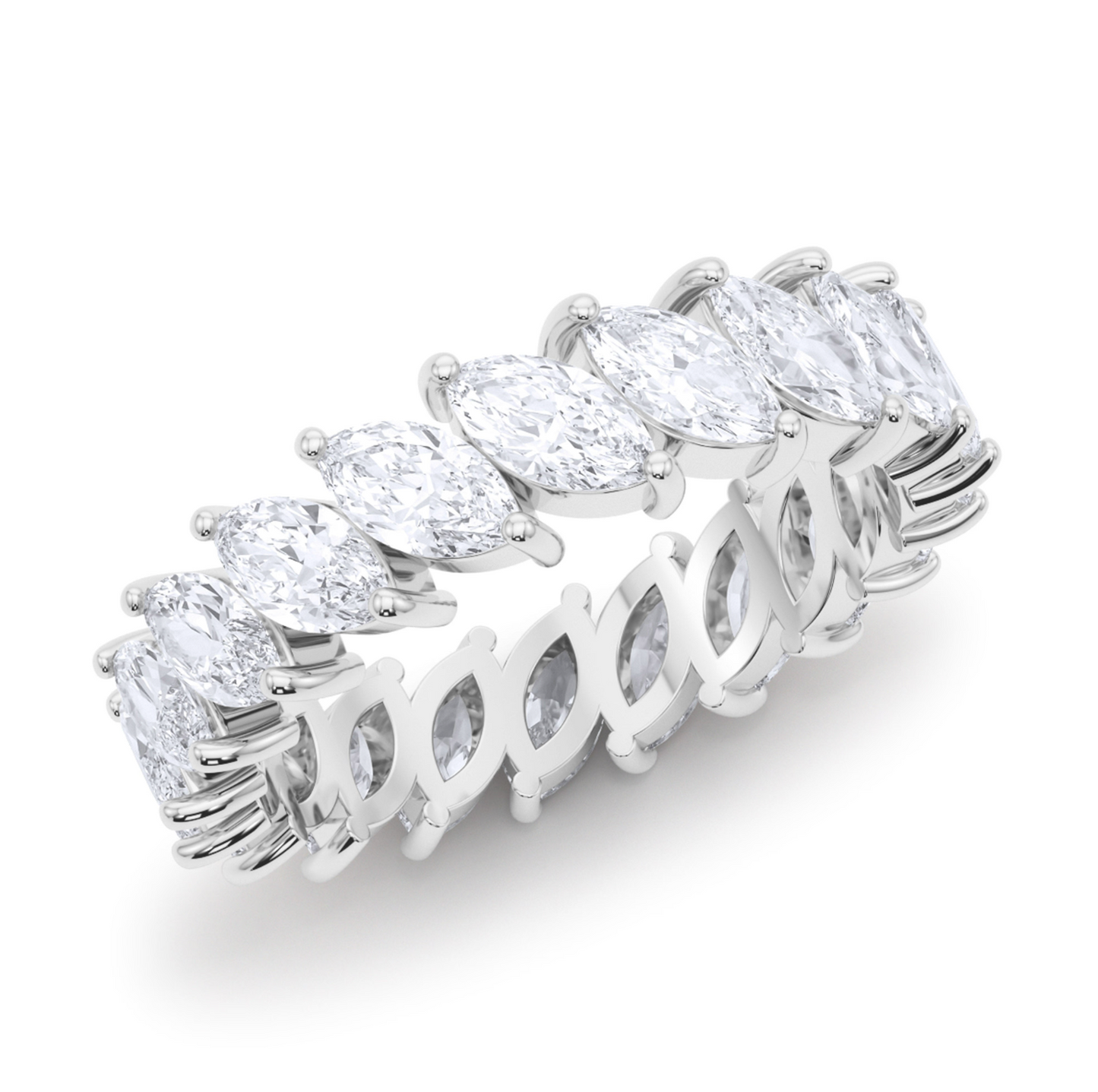Marquise Leaf Eternity Band