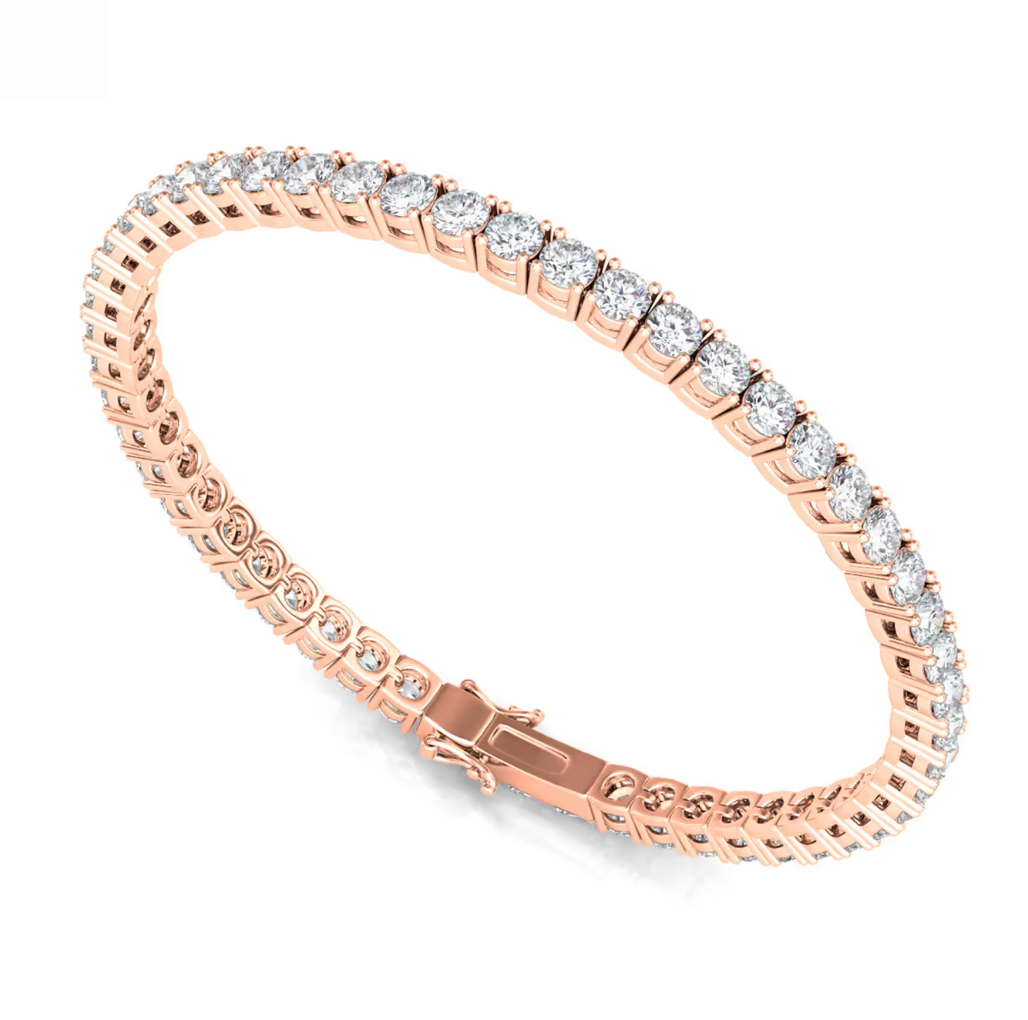 4 Prong Round Tennis Bracelet.
