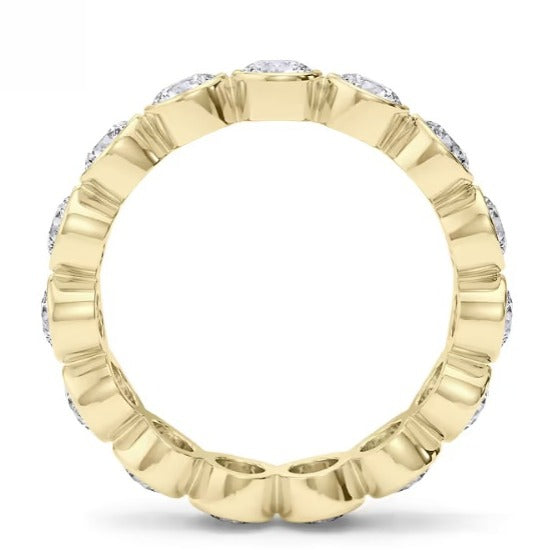 Round Cut Bezel Diamond Eternity Band