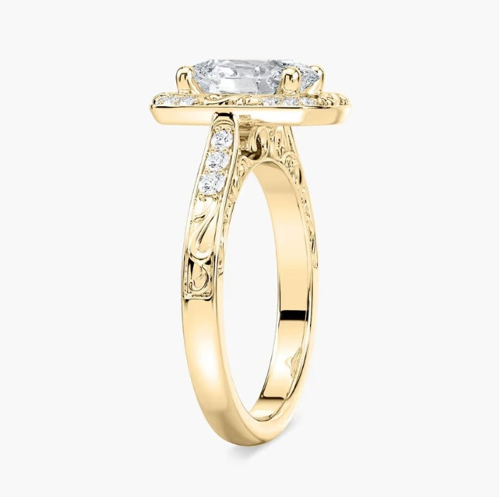 Oval Halo Engagement Ring