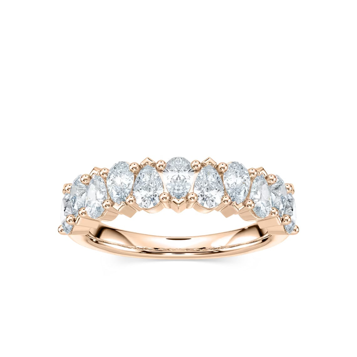 Pear-Shaped Diamond Band