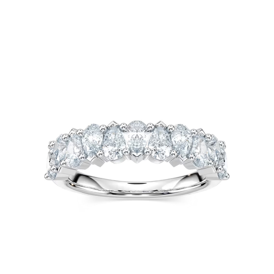 Pear-Shaped Diamond Band