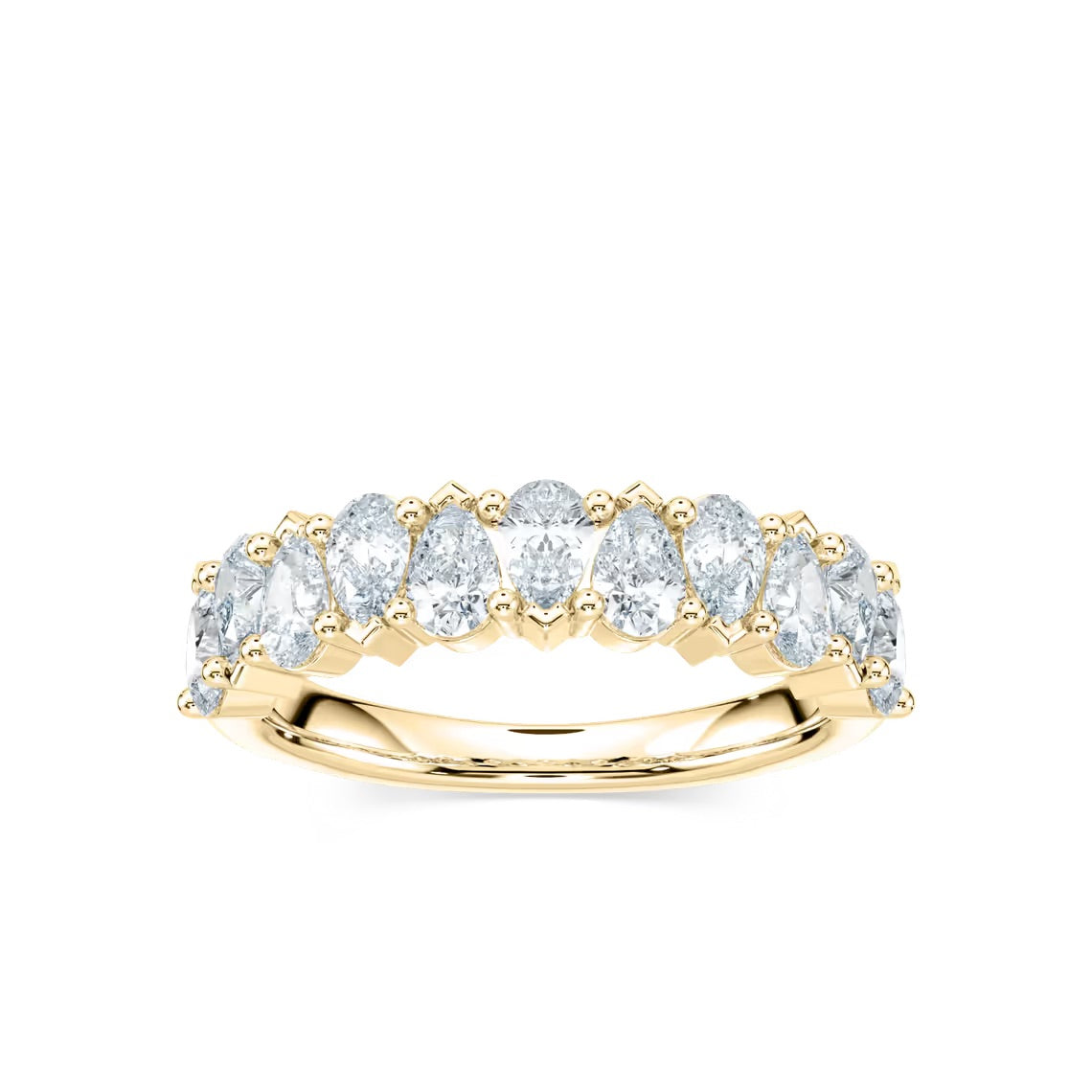Pear-Shaped Diamond Band