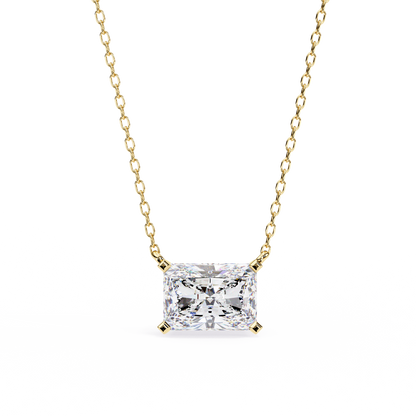 1.00 ct Radiant Solitaire Pendant (With Chain)