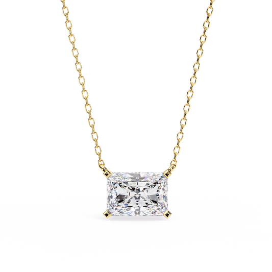 1.00 ct Radiant Solitaire Pendant (With Chain)