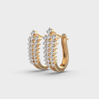 Floral Cluster Diamond Hoops.