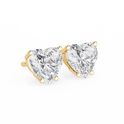 0.50 ct Heart Solitaire Studs.