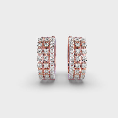 Diamond Hoop Earrings.