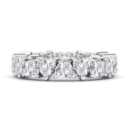 Alternating Heart Diamond Eternity Band