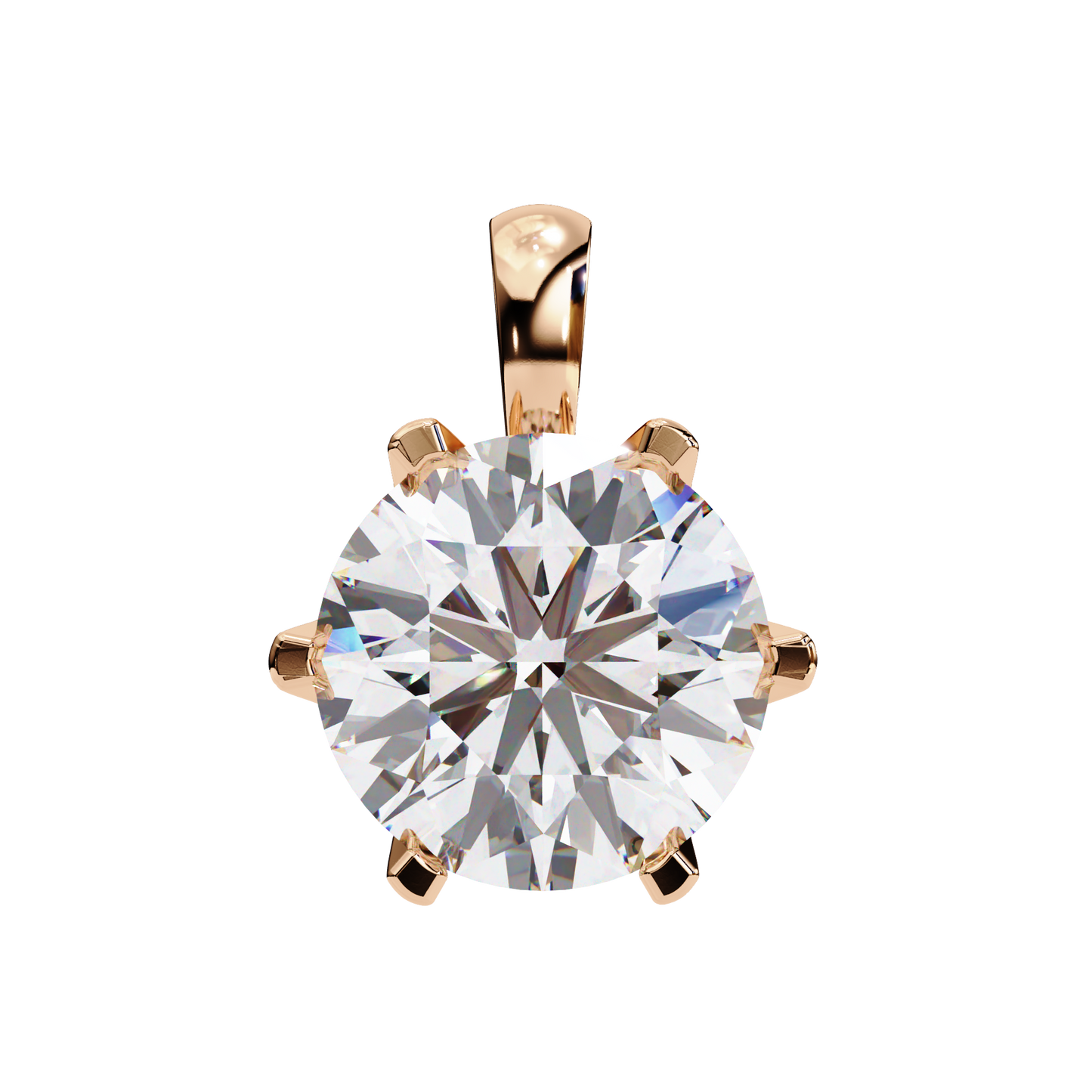 1.00 ct Round Solitaire Pendant (Without Chain)