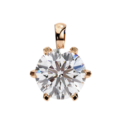 1.00 ct Round Solitaire Pendant (Without Chain)