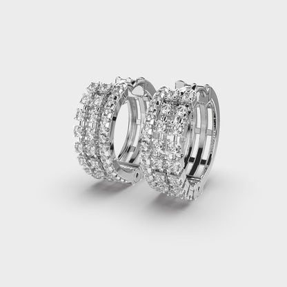 Diamond Hoop Earrings.