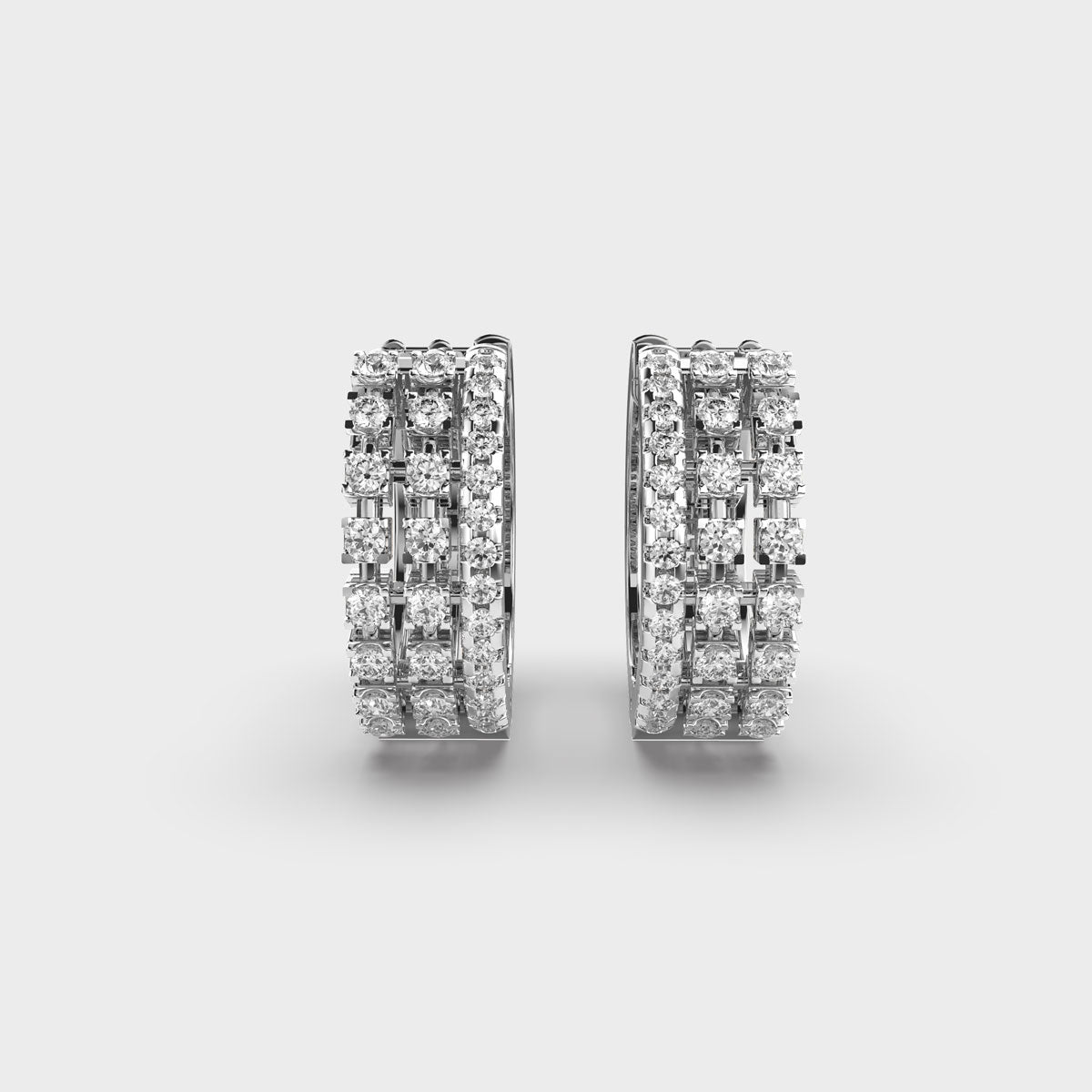 Diamond Hoop Earrings.