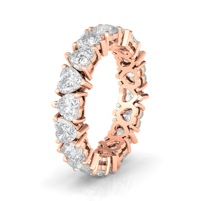 Alternating Heart Diamond Eternity Band