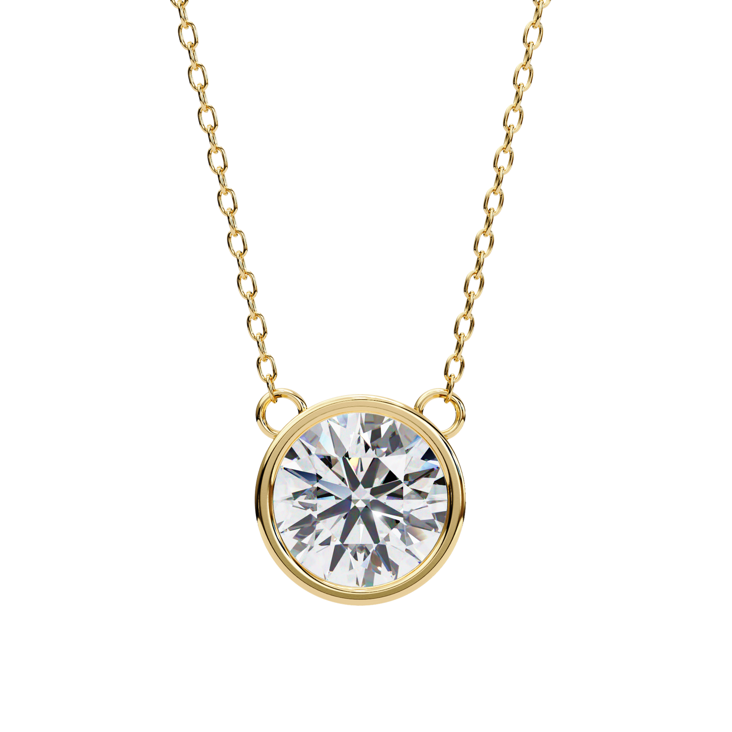 1.00 ct Round Solitaire Pendant (With Chain)