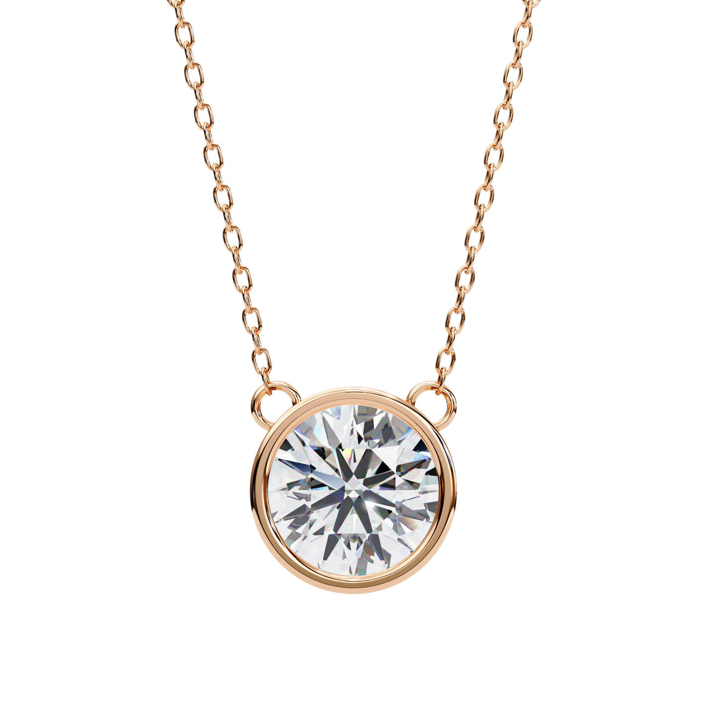 1.00 ct Round Solitaire Pendant (With Chain)