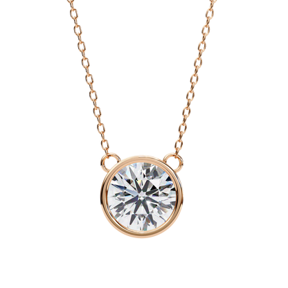 1.00 ct Round Solitaire Pendant (With Chain)