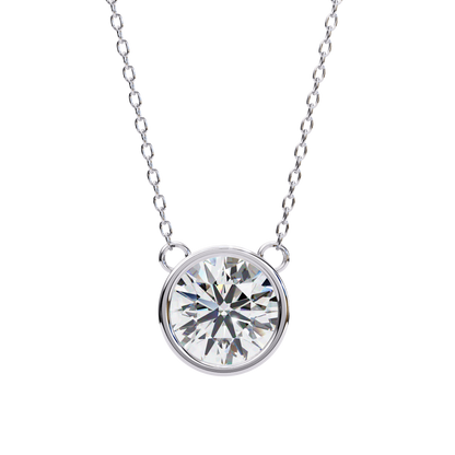 1.00 ct Round Solitaire Pendant (With Chain)