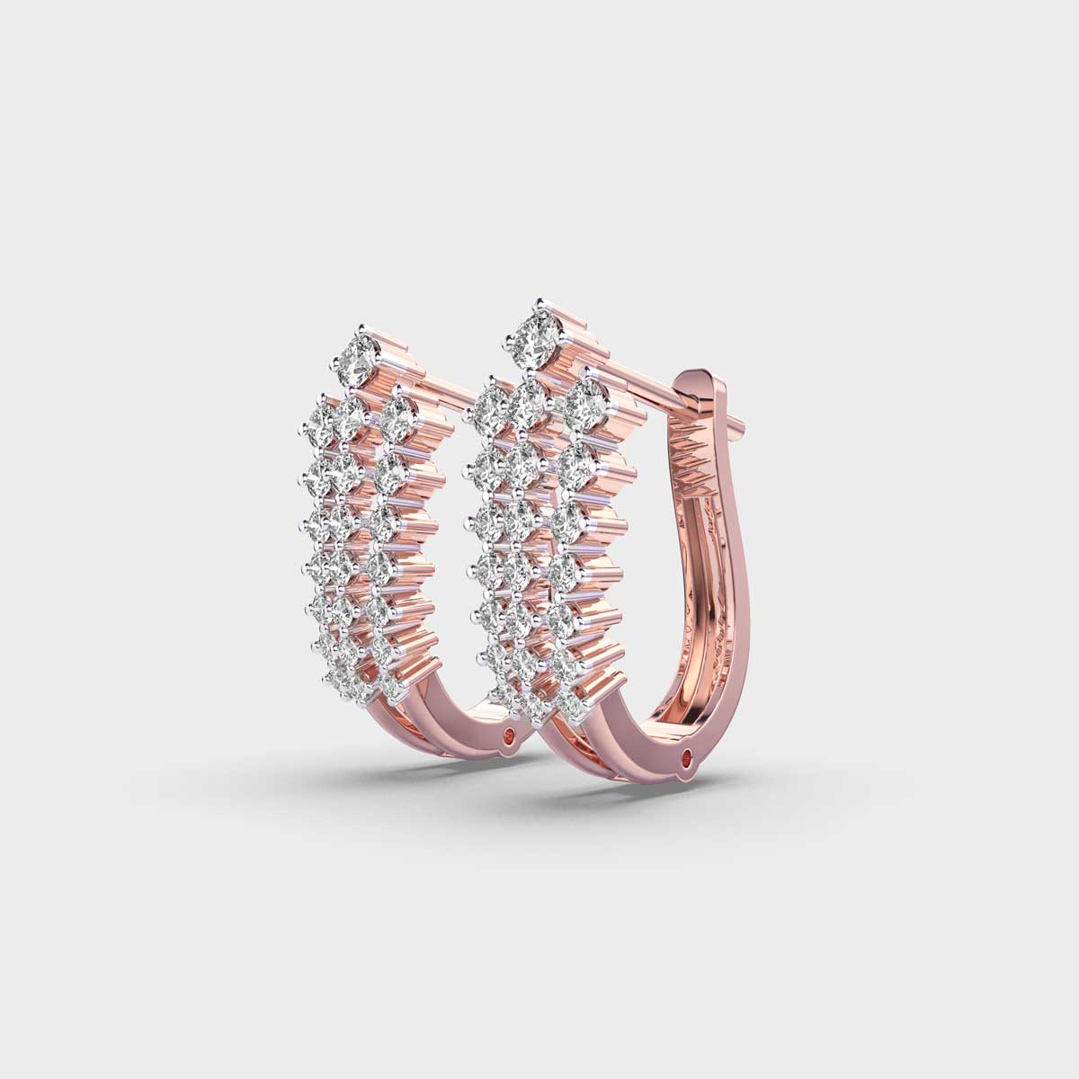 Floral Cluster Diamond Hoops.