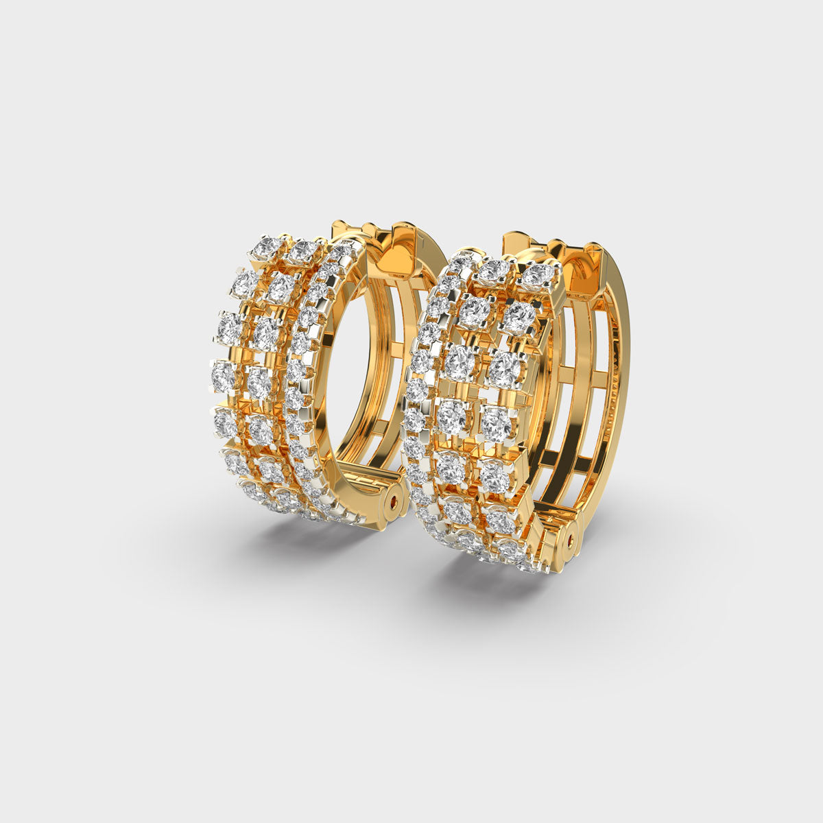Diamond Hoop Earrings.
