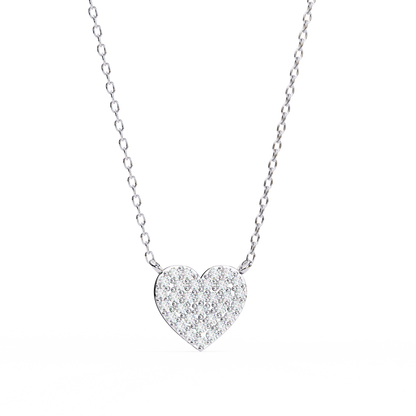 Sparkling Heart Pendant (With Chain)