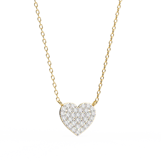 Sparkling Heart Pendant (With Chain)