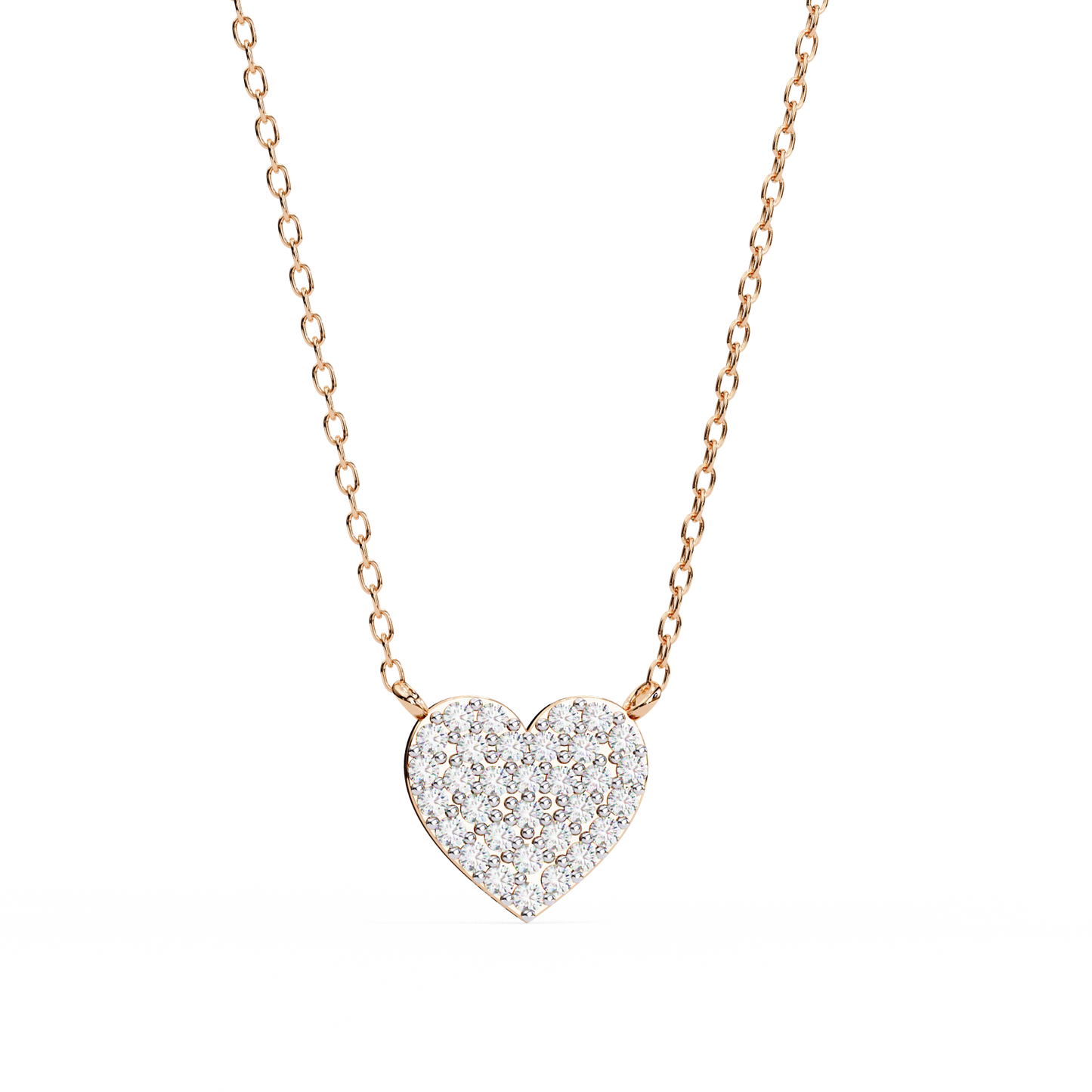 Sparkling Heart Pendant (With Chain)