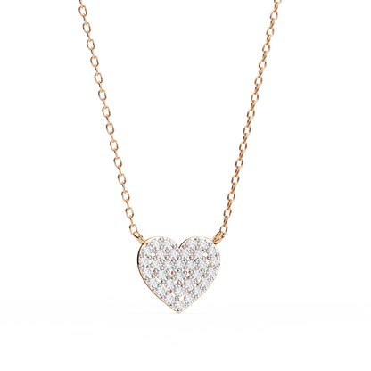 Sparkling Heart Pendant (With Chain)