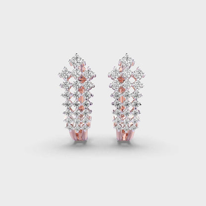 Floral Cluster Diamond Hoops.