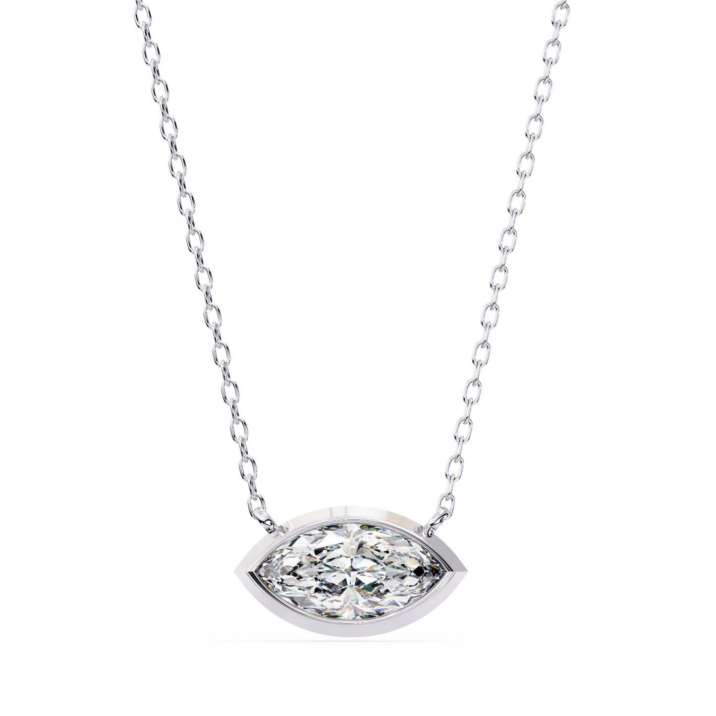 1.00 ct Marquise Solitaire Pendant (With Chain)