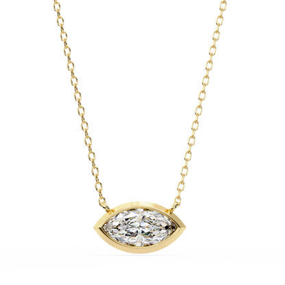 1.00 ct Marquise Solitaire Pendant (With Chain)