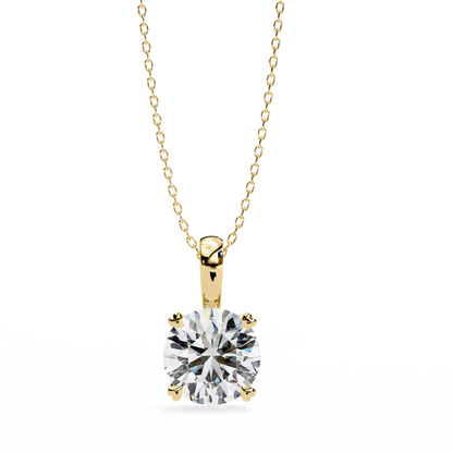 0.50 ct Round Solitaire Pendant (Without Chain)