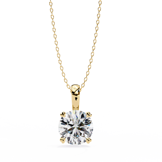 0.50 ct Round Solitaire Pendant (Without Chain)