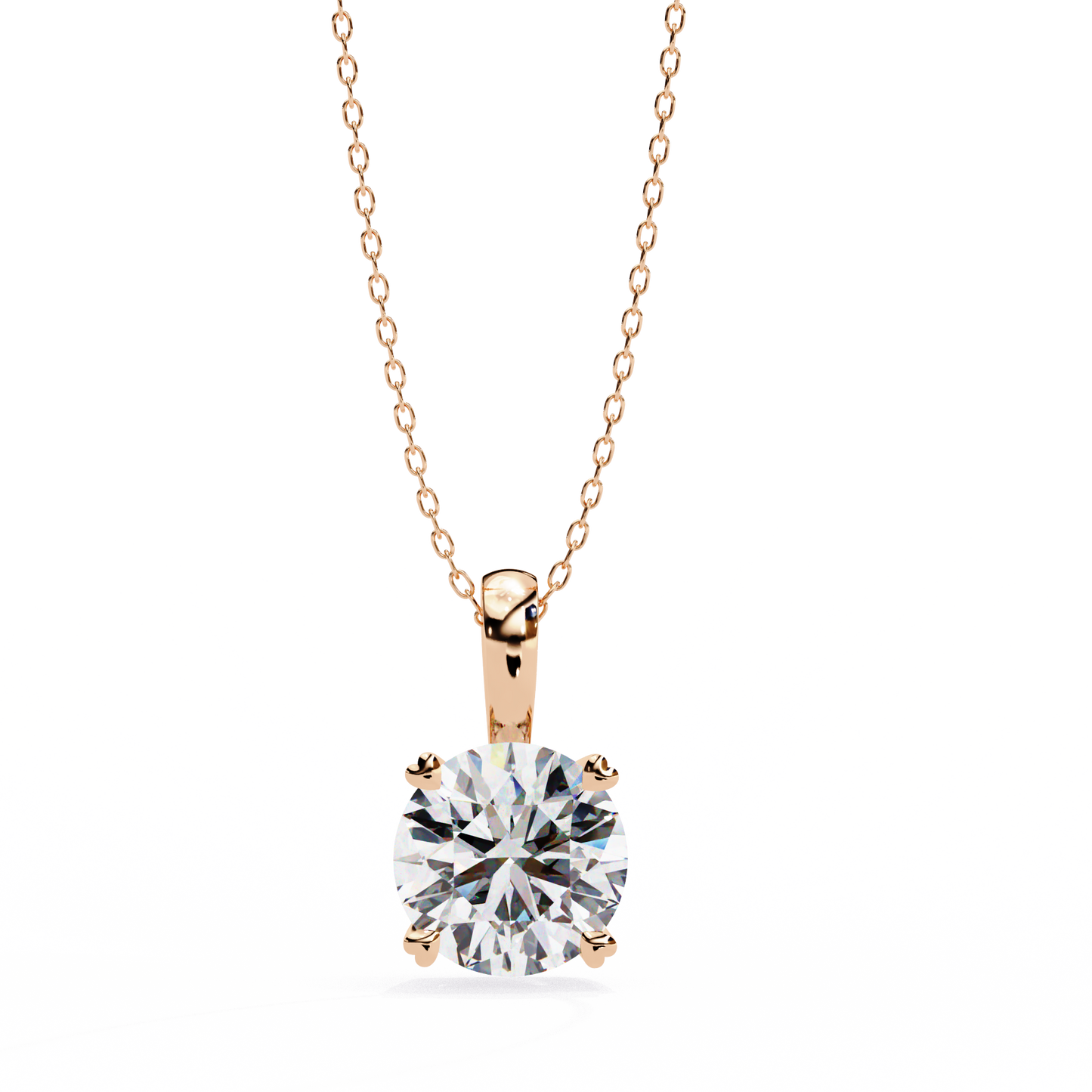 0.50 ct Round Solitaire Pendant (Without Chain)