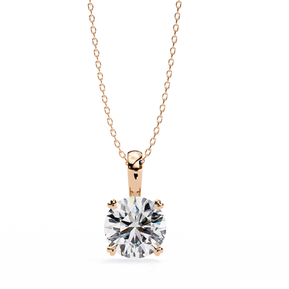 0.50 ct Round Solitaire Pendant (Without Chain)