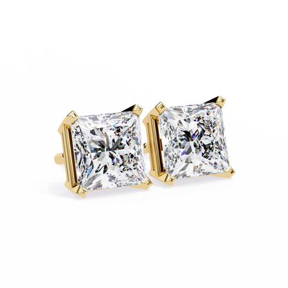 0.50 ct Princess Solitaire Studs.